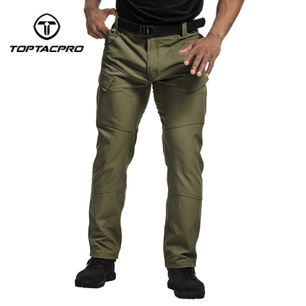 TOPTACPRO Men's Flex Ripstop Water-Resistant Lightweight Stretch Cargo Trousers for EDC Outdoor Work Hiking 8201