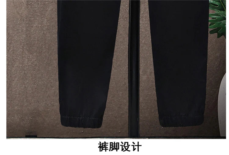 Spring Autumn New Men Casual Sets Mens Hooded Tracksuit Sportswear Jackets+Pants 2 Piece Set Hip Hop Running Sports Suit