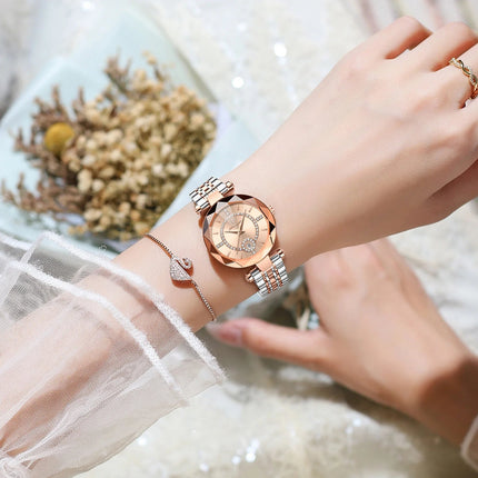 POEDAGAR Orologio da polso originale alla moda per donna Orologio da donna al quarzo con data in acciaio inossidabile impermeabile Orologi da donna casual di lusso platinumshop