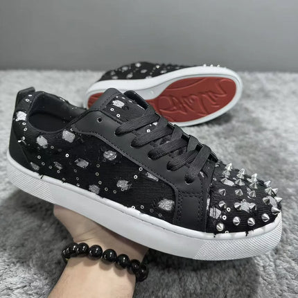 Spring Autumn New Boutique Red Bottom Casual Board Shoes Korean Version Couple Style Fashion Trend Youth Flat Running Sneakers