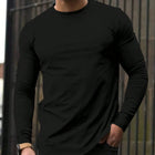 Men's All Seasons Plain Color Crew Neck Raglan Sleeve Long Sleeve Casual T-Shirt (Spring and Autumn) High-Quality Pure Cotton PlatiNum