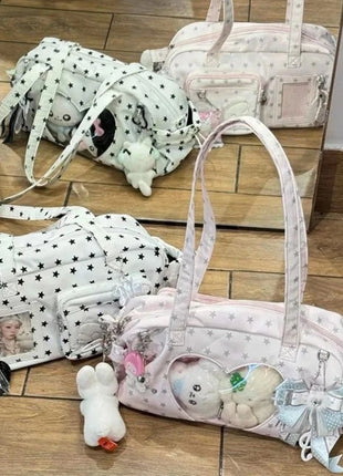 Borse Ita Trasparenti Giapponesi da Donna, Stile Y2k, Stampa a Stelle, Borsa Sottobraccia alla Moda, Dolce e Kawaii