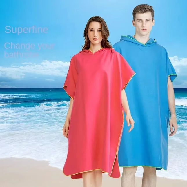Surf poncho Changing towel Hooded bathrobe Microfiber beach blanket Bath towel Beach towel Wetsuit Adult beach poncho