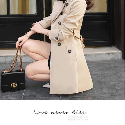 Xiaoxiangfeng Jacket Women2026Spring Autumn Winter New Fashion Windbreaker British Style Long Trench Coat Loose Female Outerwear