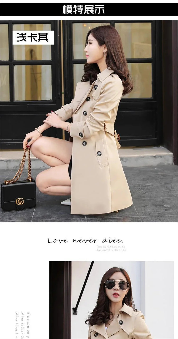 Xiaoxiangfeng Jacket Women2026Spring Autumn Winter New Fashion Windbreaker British Style Long Trench Coat Loose Female Outerwear