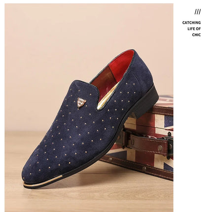 Scarpe eleganti da uomo di lusso Scarpe casual da uomo in pelle scamosciata Mocassini eleganti e comodi Scarpe da lavoro in pelle da uomo Zapatos Hombre