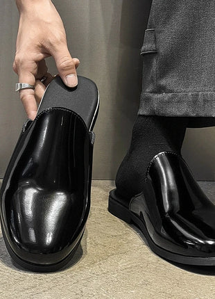 Nuovi Mocassini da Uomo 2026, Scarpe Eleganti di Lusso in Pelle Verniciata, Antiscivolo, per Esterni, Estive, Fatti a Mano