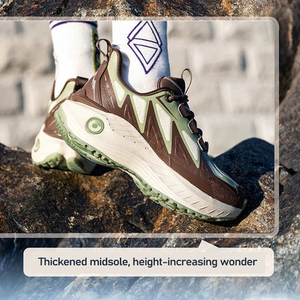 ONEMIX Scarpe da trail running da uomo Scarpe da ginnastica in pelle antiscivolo indossabili Supporto stabile Scarpe sportive fuoristrada Scarpe da ginnastica da passeggio all'aperto PlatiNum