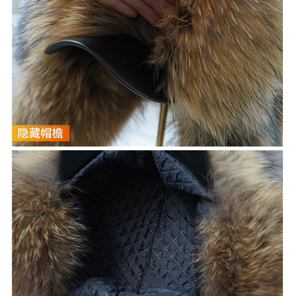 2026 Cap 100% Raccoon Dog Full Fur Fox Fur Hat Men's Fur Ear Protection Winter Thickened and Warm Russian Hat Men's Trend