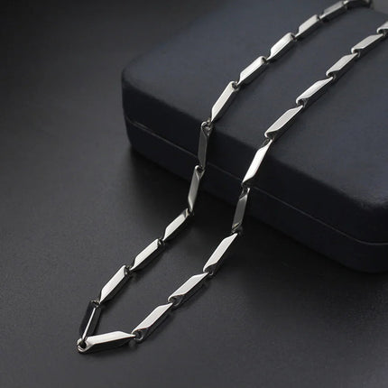 Fashion High-end New Titanium Steel Necklace Melon Chain Stainless Steel Chain Men And Women Fashion Necklace Gift Hot Sale PlatiNum