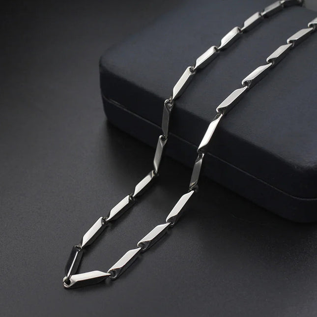 Fashion High-end New Titanium Steel Necklace Melon Chain Stainless Steel Chain Men And Women Fashion Necklace Gift Hot Sale PlatiNum