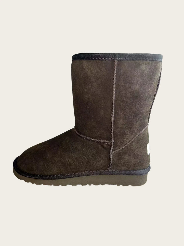 New HOT model women's winter ultra-mini boots - Women's Australian platform boots - Leather material warm boots - Fur decoratio