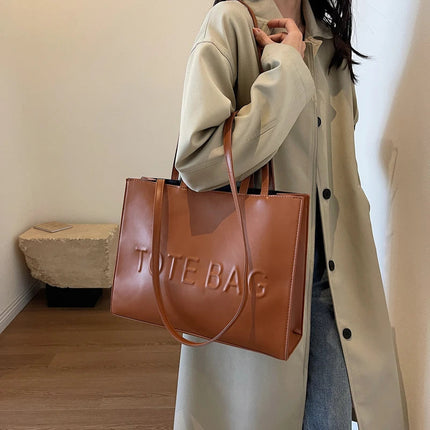Designer Tote Bag For Women Large Capacity Handbag Portable Brand Briefcase Top Quality Pu Leather Female Shoulder Crossbody Bag PlatiNum