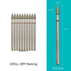 HYTOOS Cone Diamond Cuticle Bit Manicure Drills Nails Accessories Tools