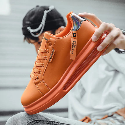 Men's Platform Sneakers Solid Design Sports Running Tennis Sneakers Lace Up Walking Trainers Shoes Casual Outdoor Shoes 39-44
