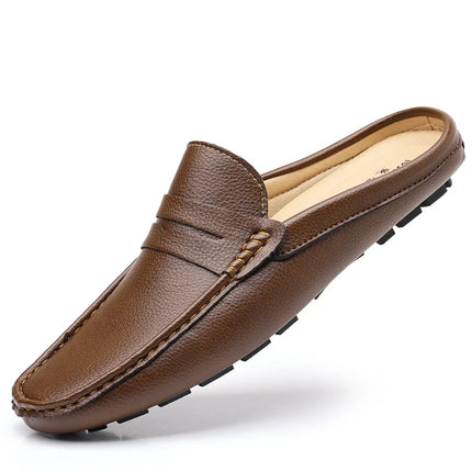 YRZL mocassini estate Slip on mezze scarpe per uomo pantofole in pelle PU Casual traspirante comodi mocassini mocassini scarpe Casual da uomo