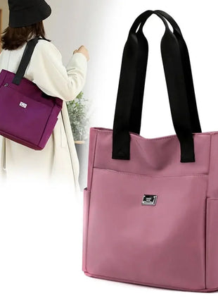 High Quality Large Capacity Handbag Tote Bags Lightweight Waterproof Nylon Shoulder Bag For Work School And Travel Shoulder Bags PlatiNum