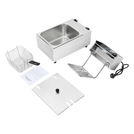 EF-81 220V 2500W Euro Plug 6L Singolo Cilindro Forno per Alimenti Commerciale Friggitrice Per Fare Patatine Pollo Fritto Pollo