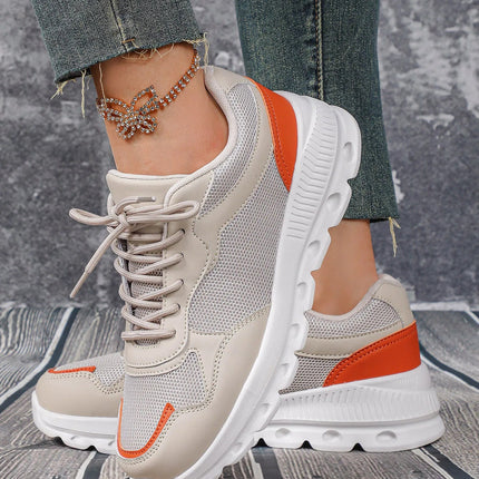 VEAMORS Unisex Mesh Running Shoes Lightweight Breathable Sports Sneakers Elastic Soft Sole Footwear for Walking Gym Fitness PlatiNum