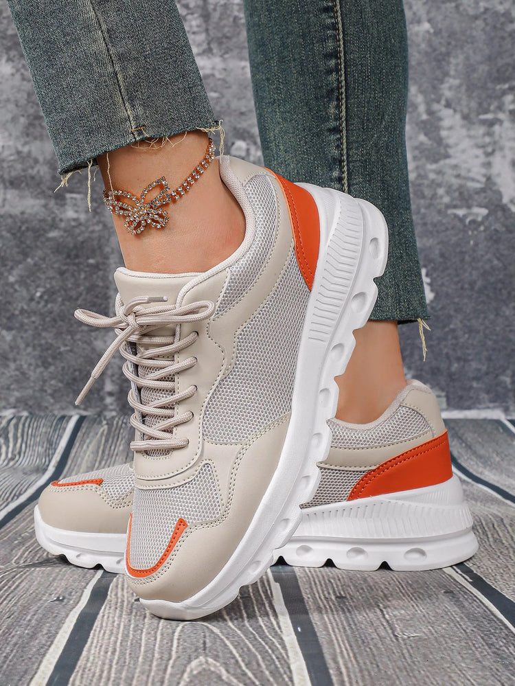 VEAMORS Unisex Mesh Running Shoes Lightweight Breathable Sports Sneakers Elastic Soft Sole Footwear for Walking Gym Fitness PlatiNum