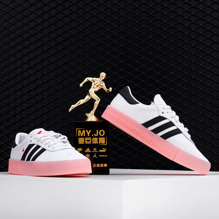 Scarpe da ginnastica casual con plateau da donna Adidas ufficiale autentiche SAMBA ROSE EF4965