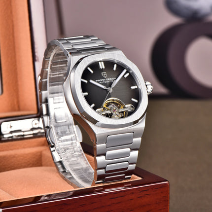 Orologio Meccanico Tourbillon PAGANI DESIGN 2026 Nuovo, Lusso Impermeabile da Uomo in Acciaio 316L, con Vetro Zaffiro e Lancette Luminose