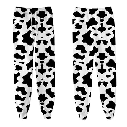 Black White Cow Pattern Hoodie Hooded Sweatshirt Hoodie Cosplay Costume New Fleece Harajuku Jacket and Coat Men Women Clothing