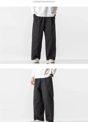 Pantaloni estivi da uomo a gamba larga Pantaloni moda casual solidi leggeri e sottili Harun Pantaloni da jogging larghi da uomo Pantaloni cargo Streetwear Taglie forti 5XL