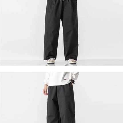 Pantaloni estivi da uomo a gamba larga Pantaloni moda casual solidi leggeri e sottili Harun Pantaloni da jogging larghi da uomo Pantaloni cargo Streetwear Taglie forti 5XL