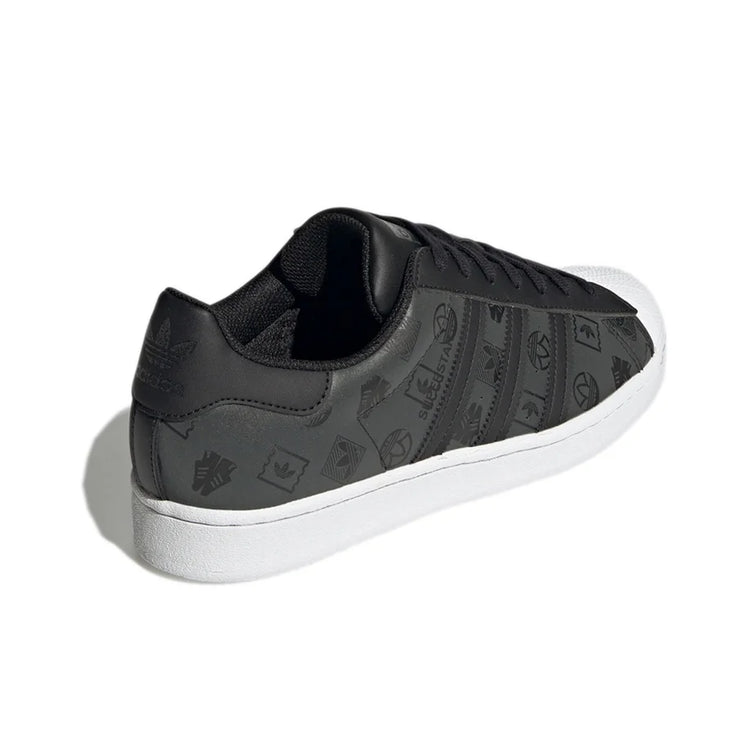 Adidas Originals SUPERSTAR Skateboard Shoes Unisex Low Top Carbon Black/White GX8412