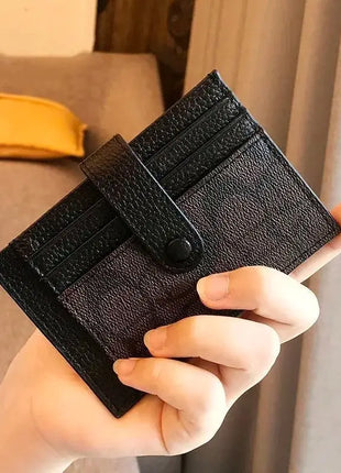 Portacarte Ultrasottile Stile Ins con Monogramma, Mini Portafoglio Corto alla Moda per Donne, Porta Carte e Documenti con Applicazioni