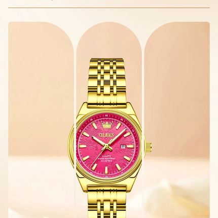 Orologio OLEVS 3703 da donna, elegante orologio al quarzo da donna, marca di alta gamma, impermeabile, luminoso, con calendario, orologio da polso di lusso per signora. platinumshop