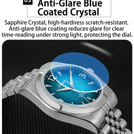 ADDIESDIVE Watch Sapphire New AD2560 Men Automatic Watches 8215 Mechanical Purple Dial Luminous Waterproof 200m Dive Wristwatch