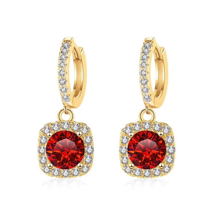 JoyceJelly 1ct GRA Certified Moissanite Earrings For Women 18 Color VVS D Solid Sterling Silver 925 Plated 18K Gold Fine Jewelry PlatiNum