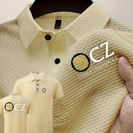 Summer New Men's POLO T-Shirt CZ Ceska Zbrojovka Firearms High End Ice Silk Men's Short-Sleeved Top Shirt Collar