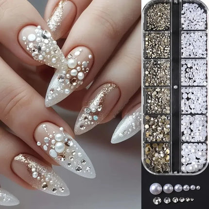 Ocean Starfish Shell Nail Charms Golden Silver Metal Nail Art Decoration 3D Nail Rivet Metallic Slice DIY Manicure Nail PartsY2K