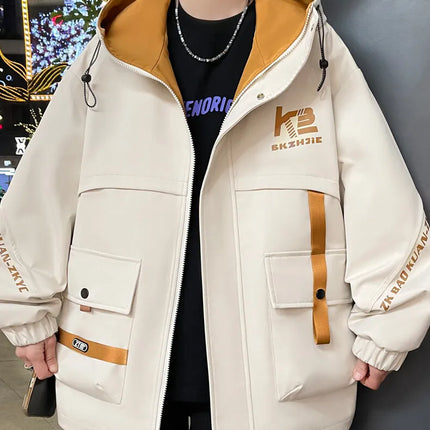 High Quality Men's Casual Hooded Jackets 2026 Spring Autumn Outdoor Coat Youth Streetwear Plus Size M-4XL Top Windproof Clothing
