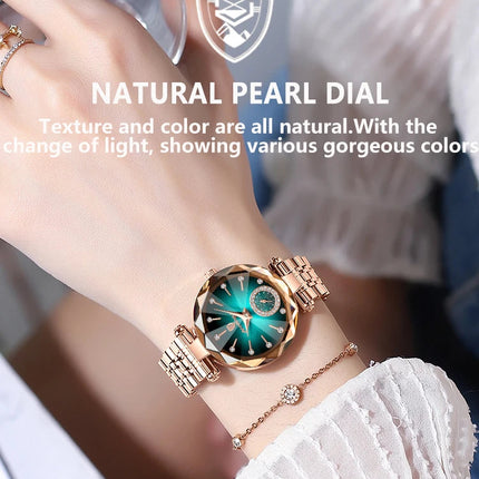 POEDAGAR Orologi al quarzo da donna eleganti di lusso Orologio impermeabile in acciaio inossidabile per donna Orologio da polso da donna alla moda casual reloj platinumshop