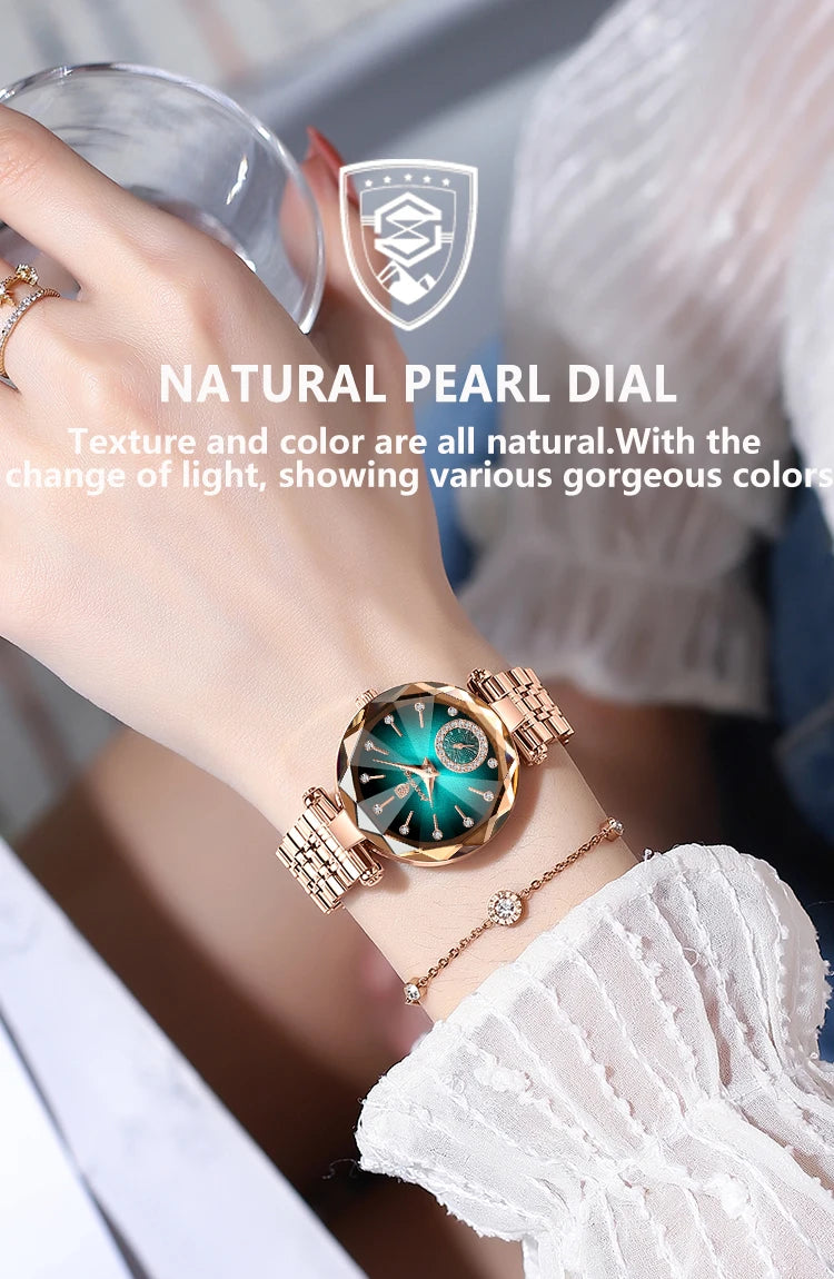 POEDAGAR Orologi al quarzo da donna eleganti di lusso Orologio impermeabile in acciaio inossidabile per donna Orologio da polso da donna alla moda casual reloj platinumshop