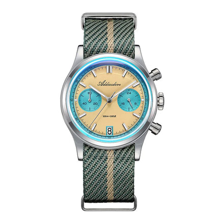 ADDIESDIVE NEW Men's Watches VK64 Movement Quartz Wristwatch Waterproof 100m Chronograph AR Coating 38mm Luxury Watch Man AD2095