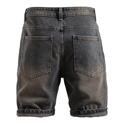 AIOPESON Pantaloncini di jeans casual retrò estivi da uomo 2025 Pantaloncini di jeans comodi ed eleganti in misto cotone vintage slim fit