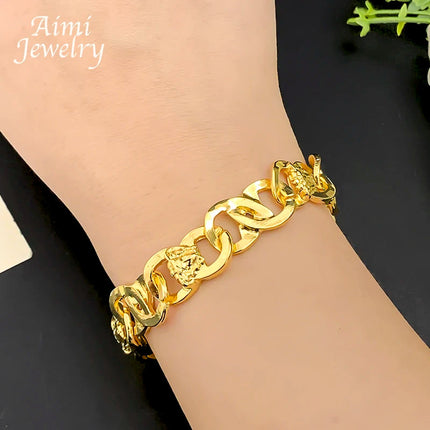 Set di Gioielli Originali per Uomo, Collana e Bracciale Hip Hop Placcati in Oro, Gioielleria alla Moda per Feste, Uso Quotidiano e Regali platinumshop
