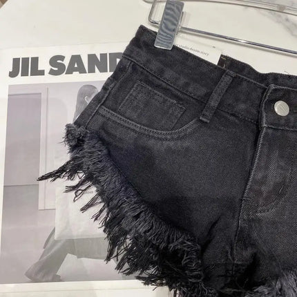 Pantaloncini di jeans Donna High Street Hotsweet Casual Vita bassa Bordi grezzi Fori A-line Stile coreano Y2k Pantaloncini estivi per ragazze piccanti