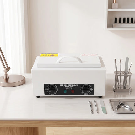 Metal Cleaning Machine High Temperature Sterilizer 300W 2L 122-428℉ Timer Dry Heat Stainless Steel for Nail Salon Clinic Lab Can Be Used In Clinics Hair Stores Nail Salons Beauty Salons Laboratories Etc