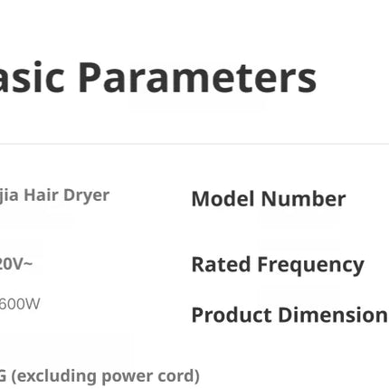 Xiaomi Mijia H501SE Hair Dryer, 110,000 RPM High-Speed Blow Dryer, Negative Ion Anti-Frizz, NTC Constant Temperature, 8 Modes, Lightweight Quiet Travel