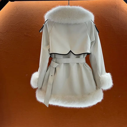 Ladies 2025 Winter Fake Fox Fur Coat Medium Long Sleeve Fluffy Teddy Jacket Women's New Warm Thicken Lined Luxury Casual Outwear