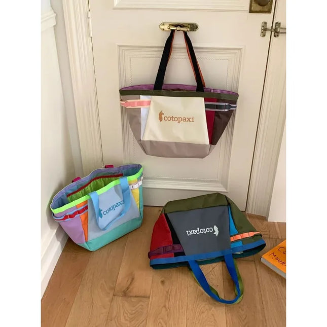 30L Dopamine Tote Bag, Large Capacity Portable Travel Bag, Colorful Alpaca Tote Bag