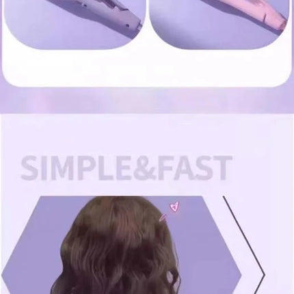 Fast Heating 32mm French Egg Roll Fully Wool Curling Iron Home-Use Wave Curling Iron Stick Portable Iron Hair Curling Tool