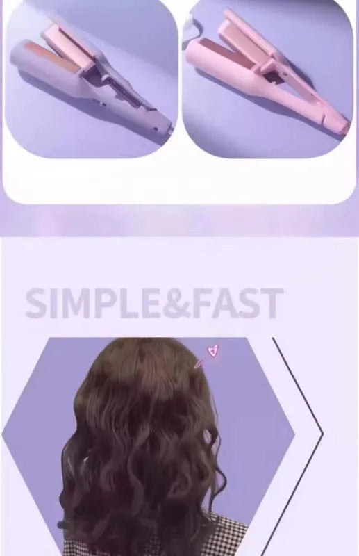 Fast Heating 32mm French Egg Roll Fully Wool Curling Iron Home-Use Wave Curling Iron Stick Portable Iron Hair Curling Tool