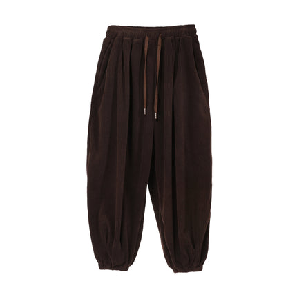 Nuovi pantaloni di velluto a coste da uomo streetwear moda pantaloni lanterna allentati uomo pantaloni stile harem retrò pantaloni casual con cavallo grande uomo taglie forti5XL